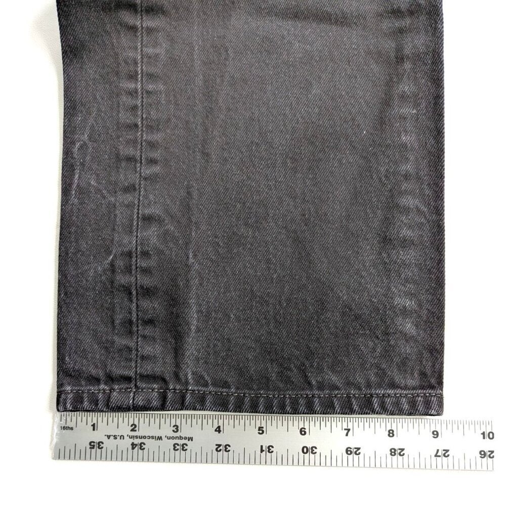 Levis 501 Original Fit Jeans Straight Leg Button Fly 100% Cotton Blue Black - Picture 9 of 13